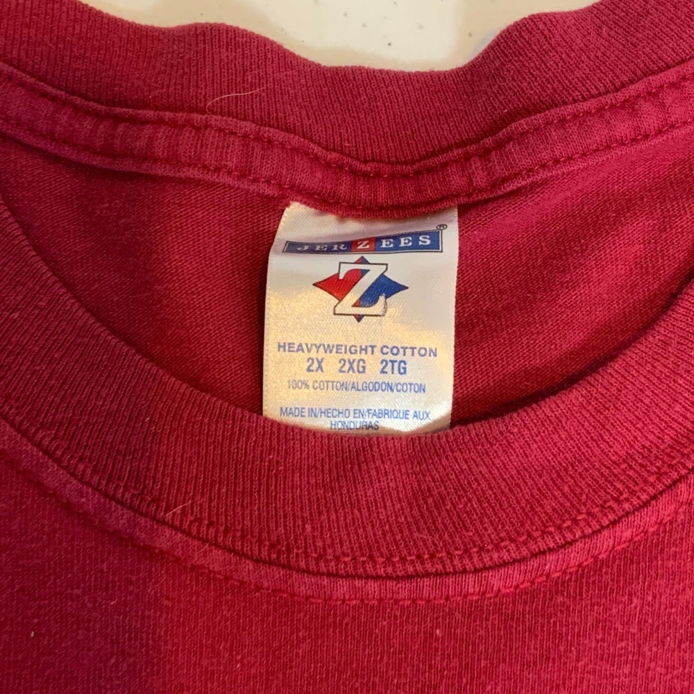 Oklahoma Sooners #14 Jerzees Maroon Heavyweight Cotton T-Shirt Size XXL - Picture 2 of 4